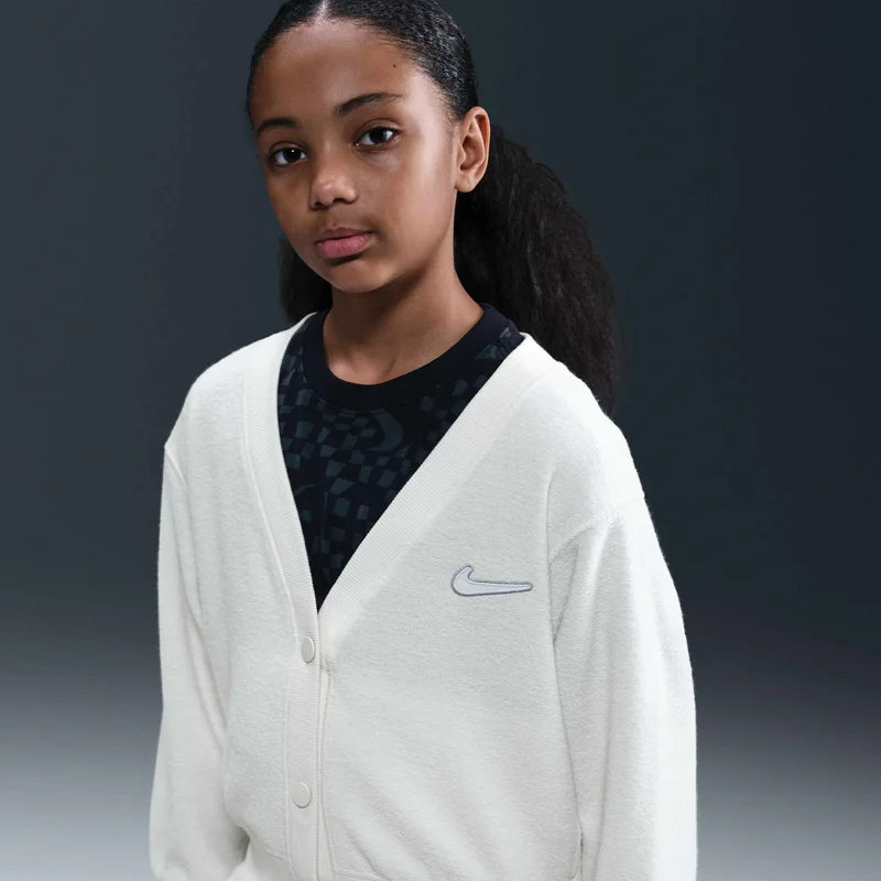 Nike White Kids' Sportswear Long-Sleeve Top  | Best Price UAE